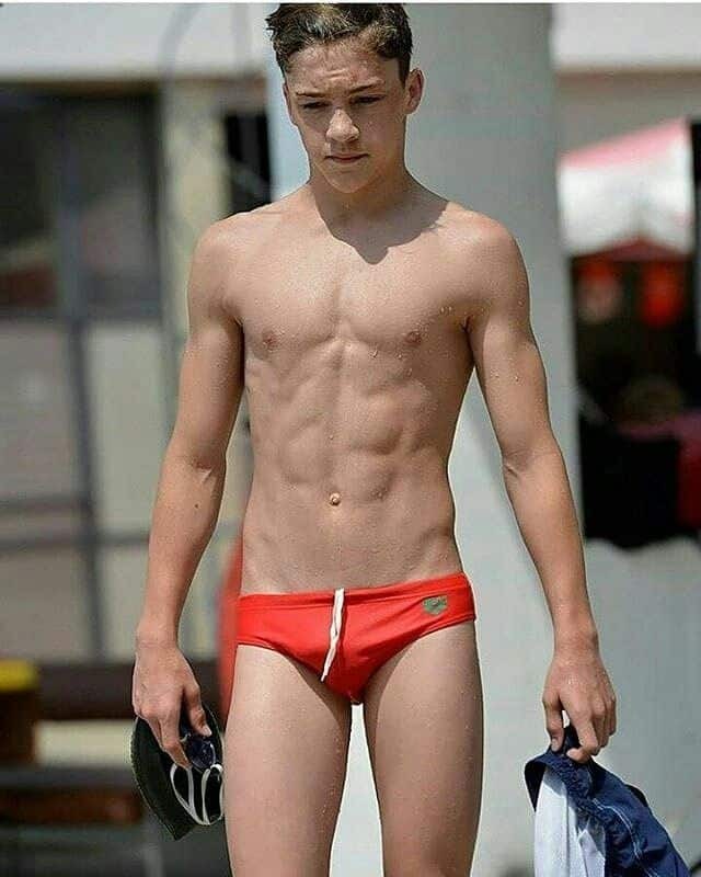 Speedo twink boys with big cocks