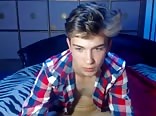 Blue eyes Romanian boy naked on webcam