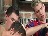 Bareback Soccer Boys Foursome