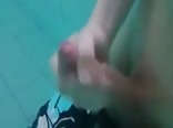 Underwater wank and cumshot