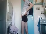 Teen stripping and wanking