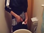 Hiding the evidence! Toilet exposed teen boy porn