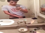 bathroom mirror tween boy porn wank