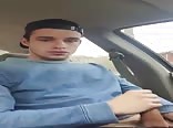 1 CA Gay boy jerking in the car