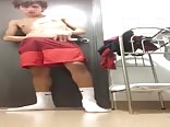 Masturbating on the floor