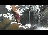 A wank by a waterfall