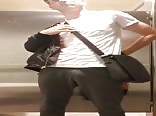 Cumming hard in public toilet gay porn video