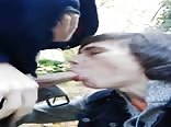 Sucking best friends dick outside