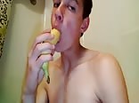 Twink porn gay tube uses his banana