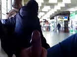 Cumming next to strangers at airport boys porn