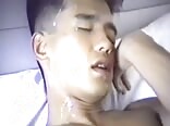 Asian boy porn has an intense and large cum shot 