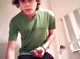 Uncut boy porn wanks while standing