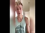 blond twink cums with toy boys porn