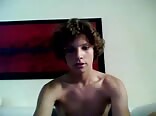 Cute curly haired boy porn has a nice wank