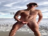 Gay Porn Cap And Sunglasses Naked on the Beach JO