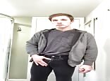 Straight Boy Porn Strips And Jerks off In The Bathroom