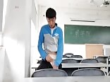 Tight Foreskin Asian Jerks In Empty College Classroom Gay Porn