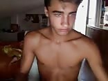 Cute boys porn with a tan shows off his cock and body 