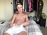 Blonde Twink Porn Wanks until he cums everywhere.