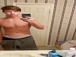 Teen guy strips down gay porn cam