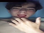 Twink shoots all over his face boys porn