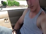 wanking in his pick up truck boys porn