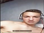 twink gay porn cam with headphones