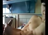 Twink has nice early morning beat off session boys porn