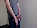 Dude comes home from class pulls his dick out and beats off boys porn