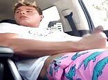 Got really horny in my car so I pulled over to beat off boys porn