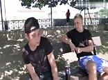 Hot blonde pair outdoor twink sex pick-up porn twink tube videos