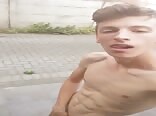 Belgian Guy Mickey Jerking Outdoor Gay Porn