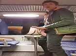 Boy jerks off on the train cum gay porn 