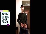 twink in the door frame MagLover`s Gay Porn