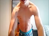 Teen seems happy to mess up his bed boys porn