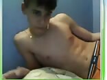 Perfect twink porn has an after shower cumshot