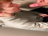 Sucking friend's big dick in public restroom boys porn