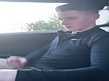 Hot twink wanking in the car gay porn