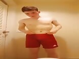 After soccer twink porn strips and shows his cock (no cum)