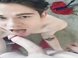 Twink porn sucking and swallowing