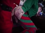 Santa’s Helper Gay Porn XMas BBING Cumshots 