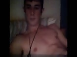 Dark haired twink porn on the bed webcam wank and cum