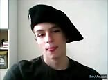 Hot beret hat boys porn jacking of a large uncut dick