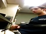 Jerking at work boys gay porn
